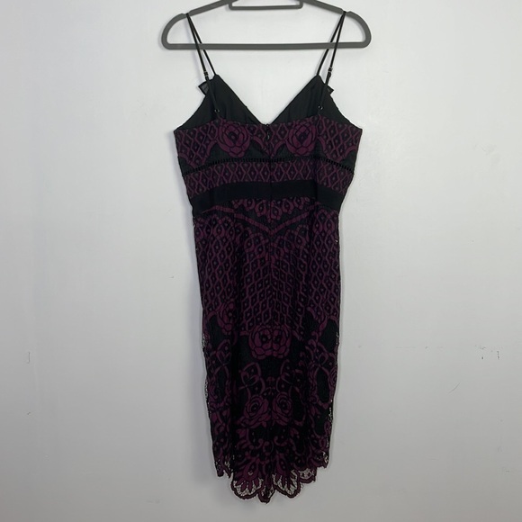 Adelyn Rae lace eyelet cocktail black pink dress - Picture 8 of 10